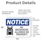 Signmission No Backpacks Allowed On Property Sign With Symbol, 24 in W x Rectangle, Vinyl Decal OS-2PACK-NS-D-1824-L-14385 - alternate 6